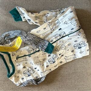 Lamaze Cream and Teal Woodland Animal Footie
